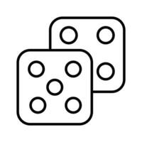 icono de casino juego accesorios, dado vector diseño, ludo dado juego en moderno estilo