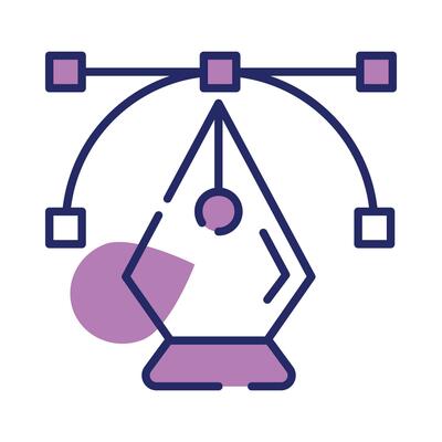Get hold on this creative icon of pen tool, modern flat style