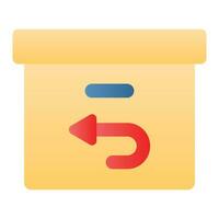 An amazing icon of return product in modern style, order return, parcel return vector