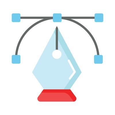 Get hold on this creative icon of pen tool, modern flat style