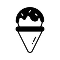 Ice cream cup in modern style, ready to use and download vector