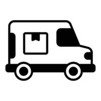 Trendy vector of delivery van in modern design style