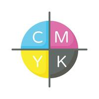 cmyk colores paleta icono, aislado en blanco antecedentes vector