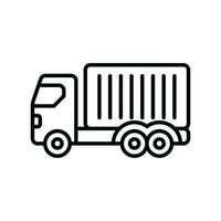 Trendy vector of cargo truck in modern design style