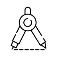 agarrar esta increíble vector diseño de geometría Brújula icono, plano icono diseño de redacción herramienta