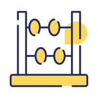 Primary counting education, amazing vector of abacus, mathematical calculating frame