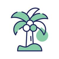 Beautiful vector of coconut tree in modern style, easy to use in web, mobile apps and all presentation projects