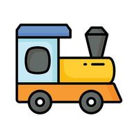 obtener esta hermosa icono de juguete tren motor en moderno estilo, tren juguete vector