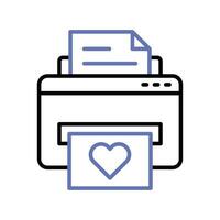 Well designed editable icon of printer in trendy style, premium vector