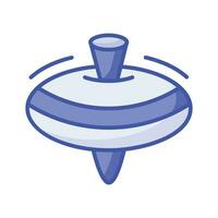 Spinning top vector design in modern design style, ready to use humming top icon