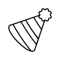 Get your hands on this carefully crafted icon of party hat in trendy style vector