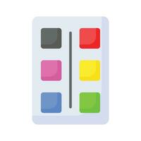 Premium icon of color palette in trendy flat style, painting tools vector