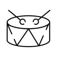 Drum with drumsticks vector design, percussion instrument, icon of drum, drumbeat