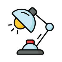 Well designed icon of table lamp, customizable vector