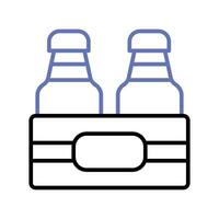 Icon of milk bottles crate in modern design style, ready for premium use vector