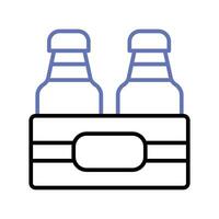 icono de Leche botellas caja en moderno diseño estilo, Listo para prima utilizar vector