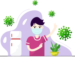 Coronavirus Karikatur Illustration png