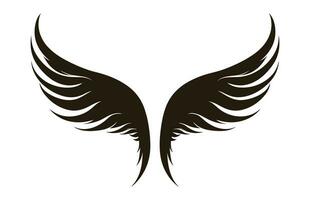 A Wings Silhouette black Vector isolated on a white background