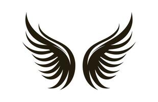 A Wings Silhouette black Vector isolated on a white background