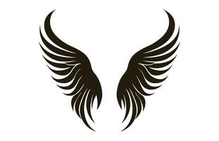 A Wings Silhouette black Vector isolated on a white background