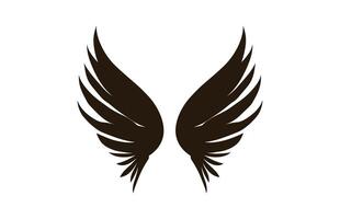 A Wings Silhouette black Vector free