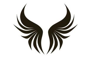 A Wings Silhouette black Vector free