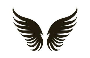 A Wings Silhouette black Vector isolated on a white background