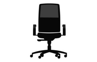 Office chair silhouette vector isolated on a white background