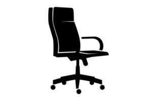 Office chair silhouette vector isolated on a white background