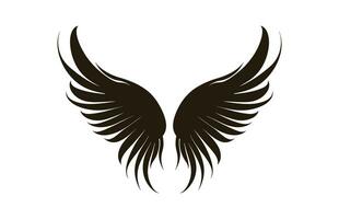 A Wings Silhouette black Vector isolated on a white background