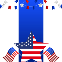 amerikansk flaggdag png