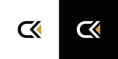 ck logo. empresa logo. monograma diseño. letras C y k. vector