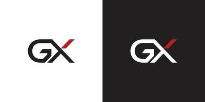 inicial letra gx o xg logo modelo diseño. vector
