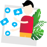 social media illustration png