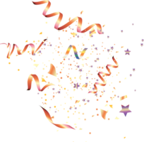 festive serpentine and confetti png