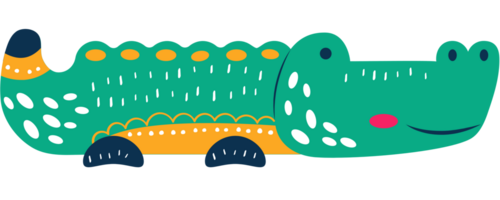 cute crocodile illustration png