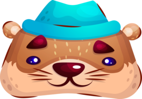 cute beaver illustration png