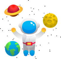 ilustración de dibujos animados de astronauta png