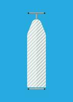 Folded ironing board Icon, Ironing board with stripe pattern. vector illustration in flat style on blue background