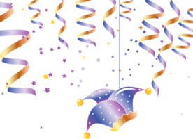 de fête serpentin et confettis png