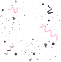 festive serpentine and confetti png