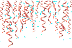 festive serpentine and confetti png