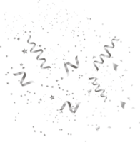 festive serpentine and confetti png