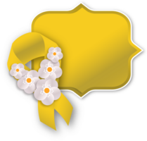 yellow awareness ribbon png