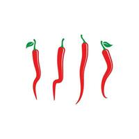 Red hot natural chili icon vector Illustration