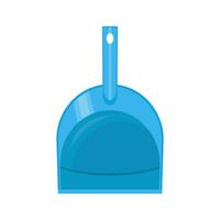 Plastic dustpan isolated on white. House cleaning equipment. Household accessories. Vector illustration in flat style