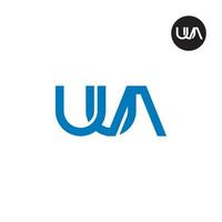 Letter UUA Monogram Logo Design vector