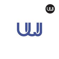 Letter UUJ Monogram Logo Design vector