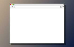 blanco blanco navegador ventana. operando sistema usuario interfaz. genérico Internet navegador software. vector ilustración en plano estilo