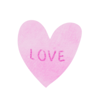 The pink heart png image for love or Valentine's Day concept.